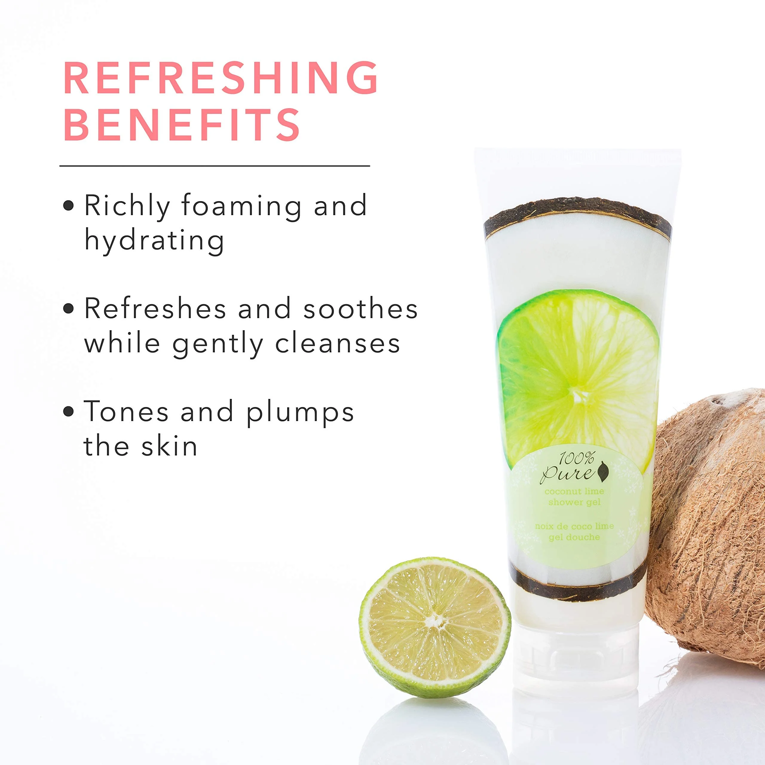 100% Pure - Coconut Lime Shower Gel - Image 2