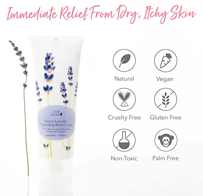 100% Pure Nourishing Body Cream in Coconut, Honey, Blood Orange, Vanilla Bean and Lavender Scents - Image 6