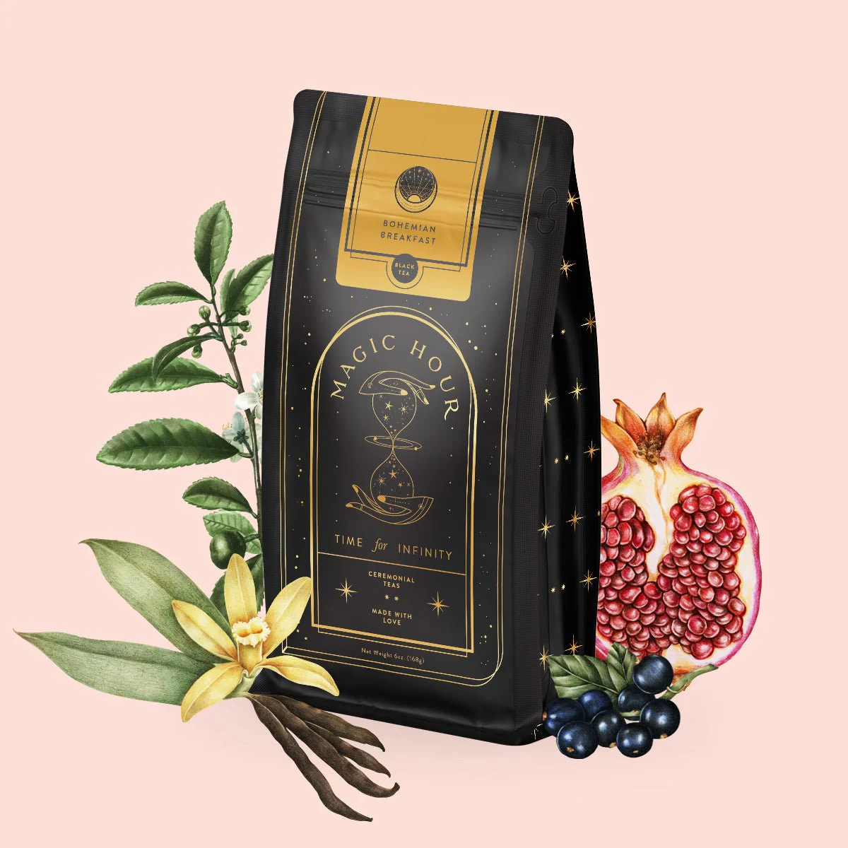 Magic Hour Organic Bohemian Breakfast Black Tea- Probiotic Rich Vanilla Puerh Tea for Digestion & Energy - Image 2