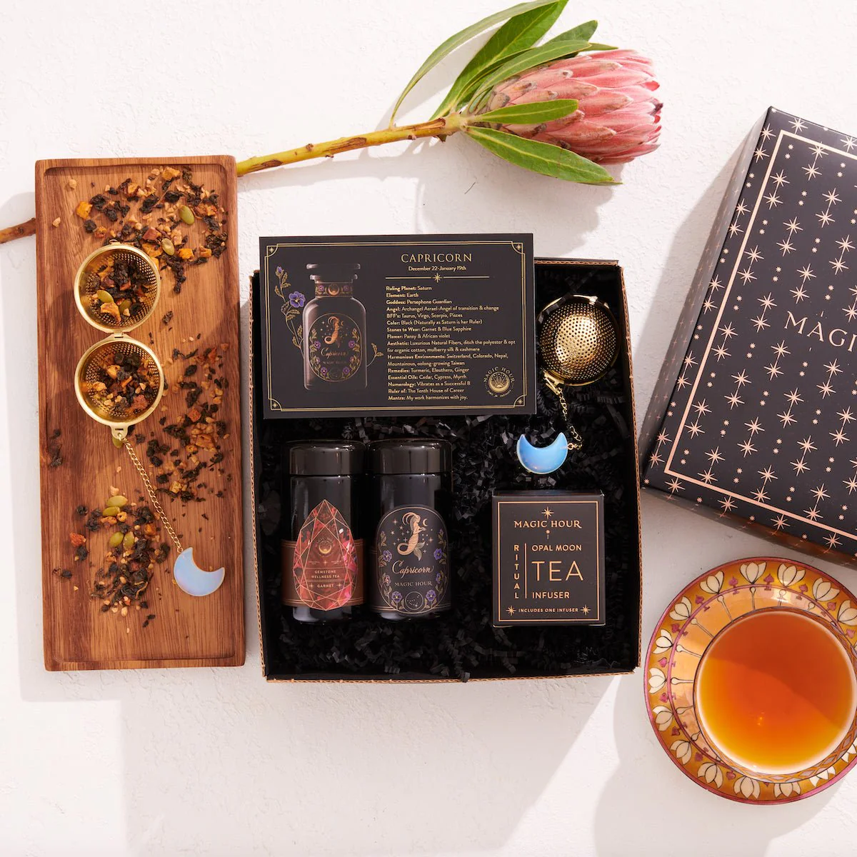 Magic Hour Cosmic Gemstone Mini Gift Set: Astrology Tea & Gemstone Wellness Tea Curated by Birth Month - Image 10