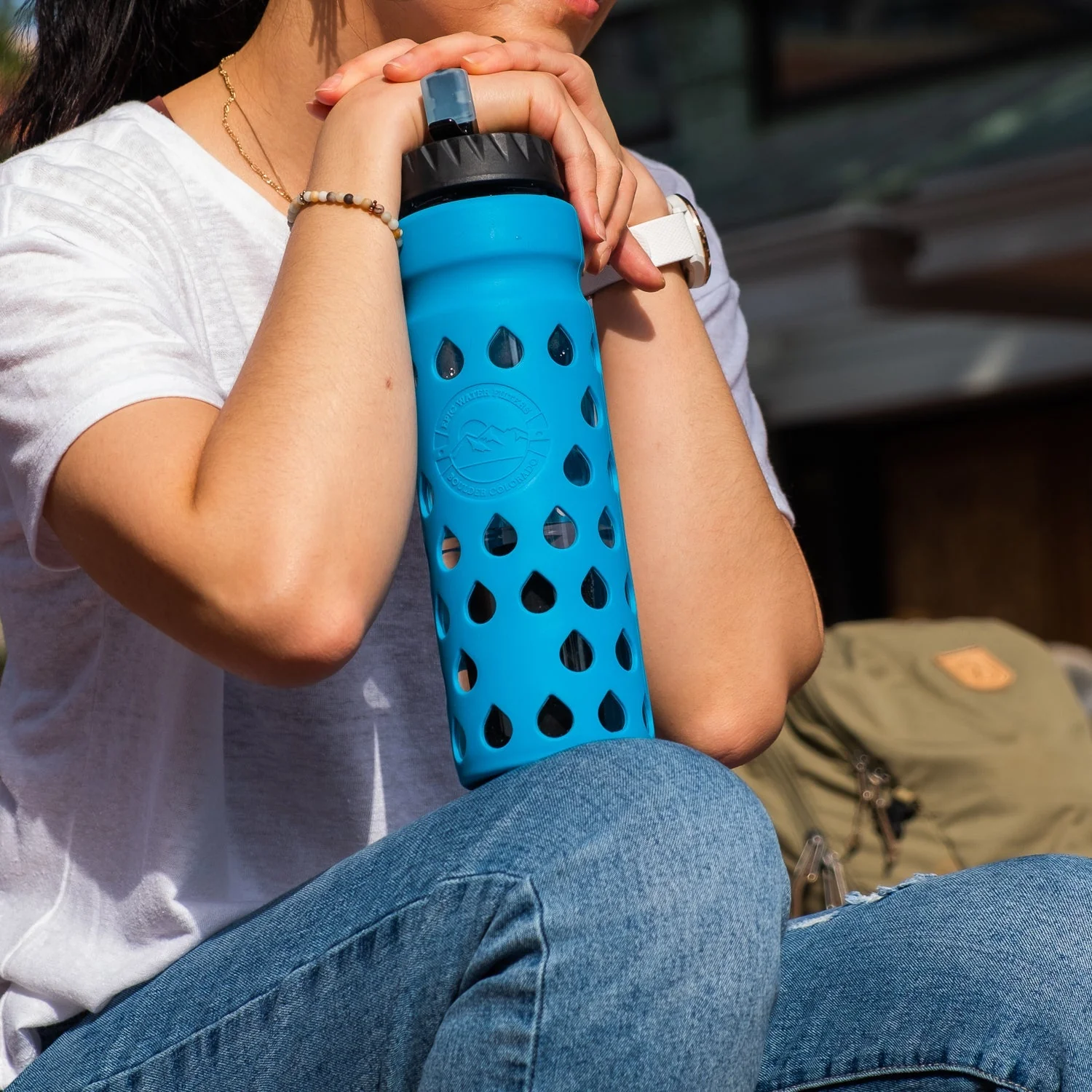 Epic Escape Portable Water Bottle | Glass 32 oz - Image 17