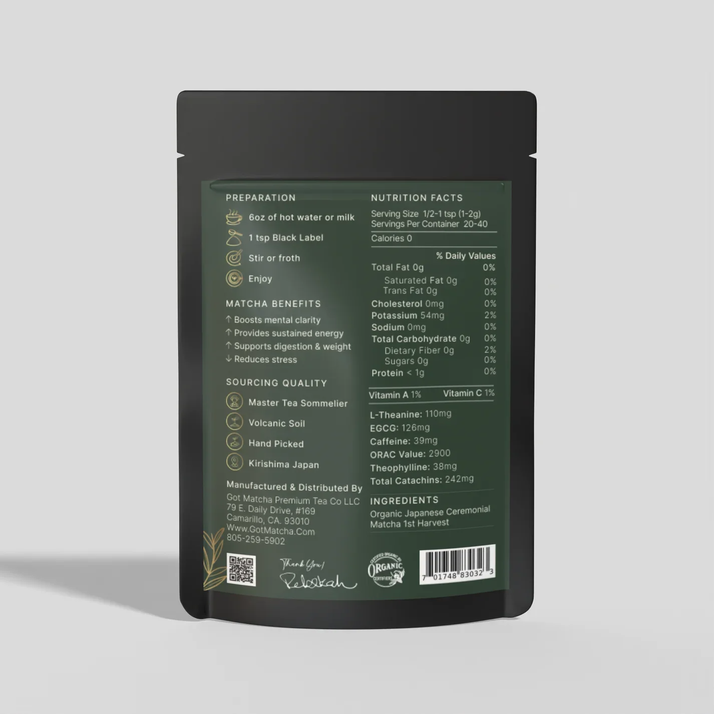 Got Matcha - Black Label Organic Ceremonial Matcha - Image 4