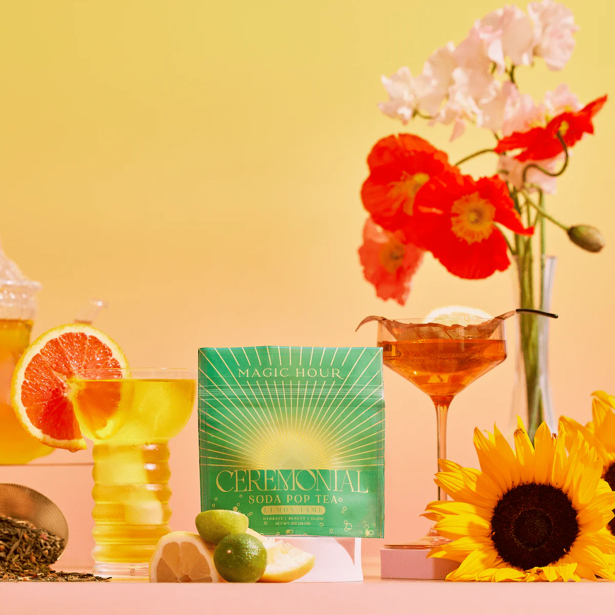 Magic Hour Lemon Lime Green Tea: Ceremonial Soda Pop Tea - Image 3