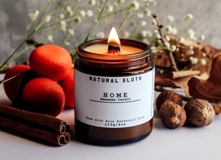 Natural Sloth Beeswax Candles - Image 3