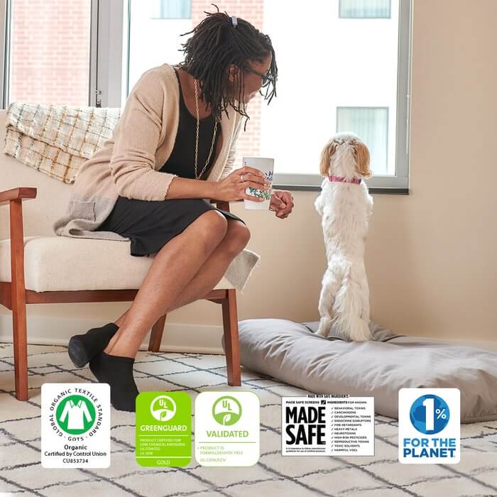 Naturepedic Organic Pet Bed with Washable Waterproof Cover - Image 3