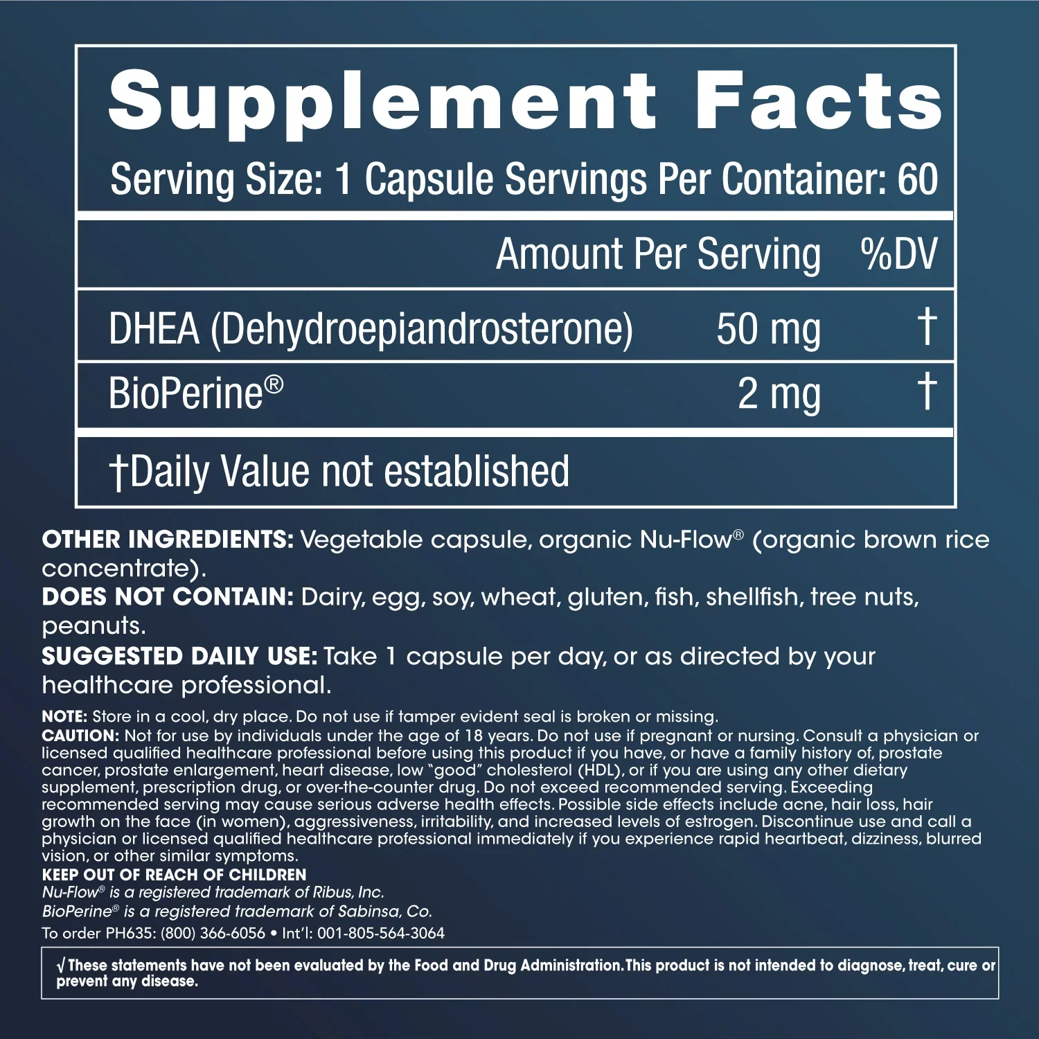 ProHealth Longevity DHEA – 50 mg, 60 Capsules - Image 2