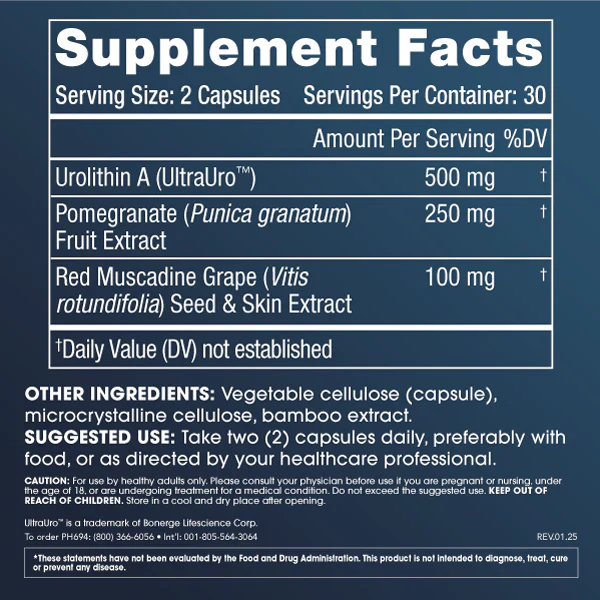 Prohealth Longevity Full Spectrum Urolithin A - 60 Capsules - Image 2