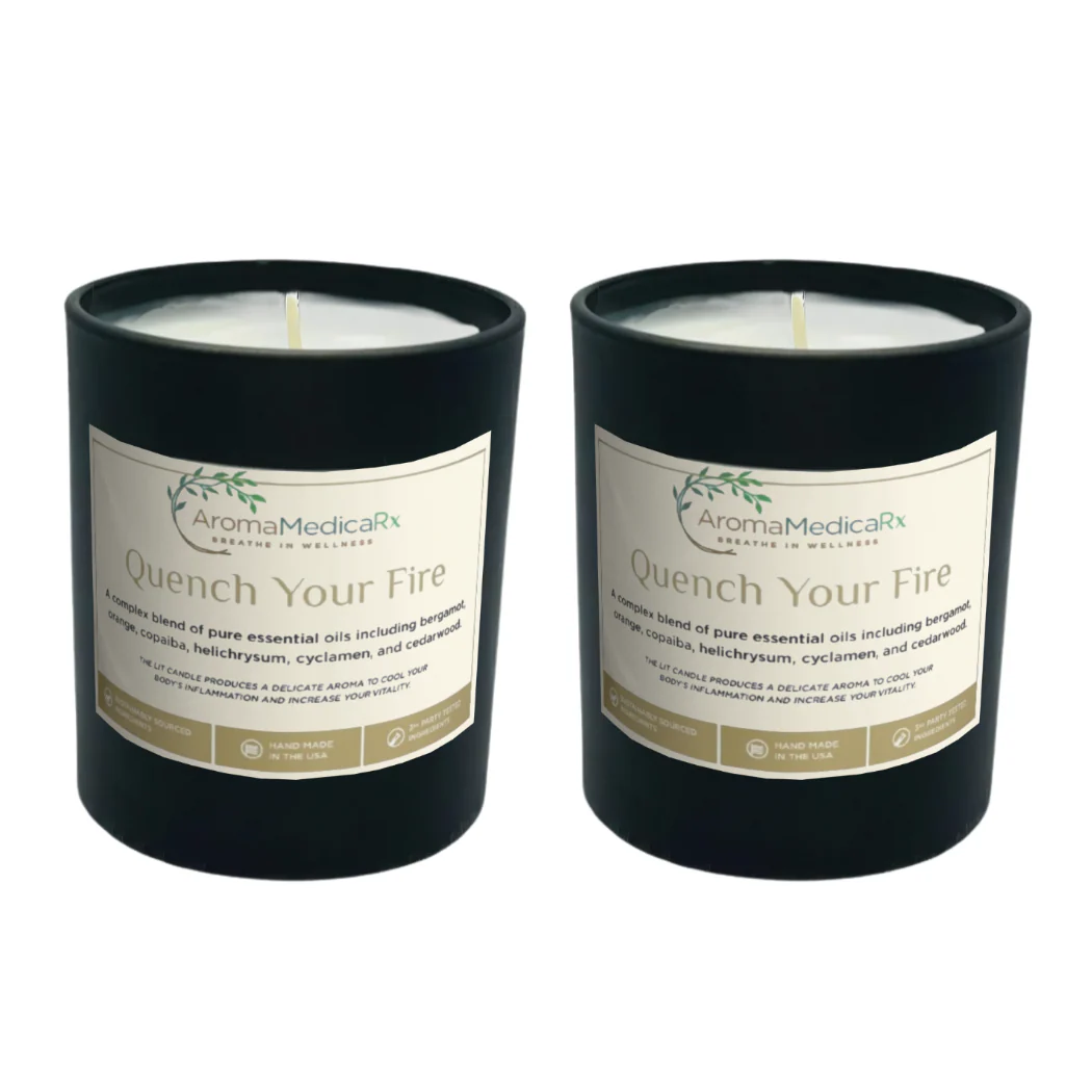 AromaMedicaRx Quench Your Fire Medicinal Coconut Soy Candle to help Relieve Inflammation - Image 7