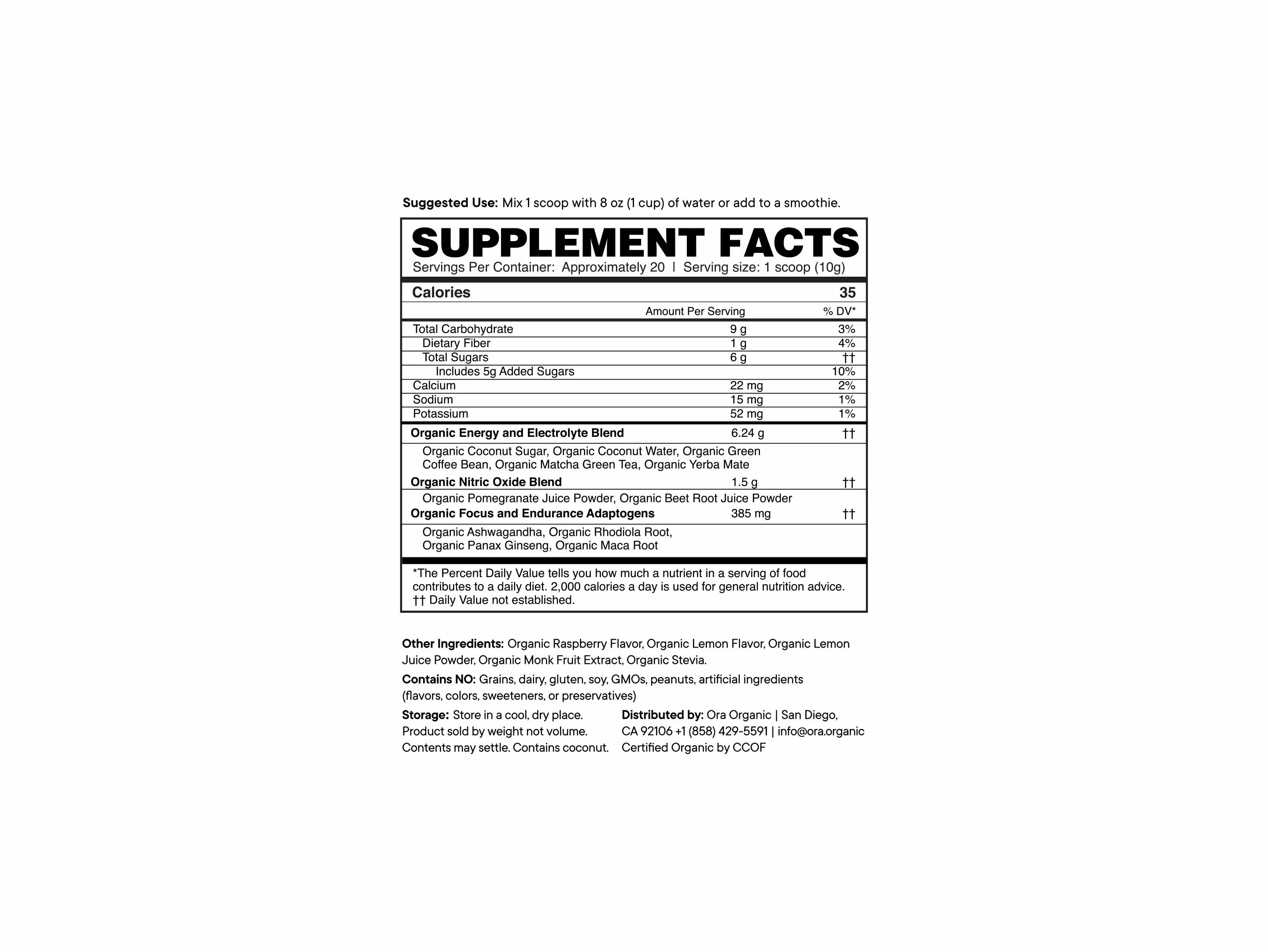 Ora Organic Renewable Energy: Pre-workout Powder - Image 5