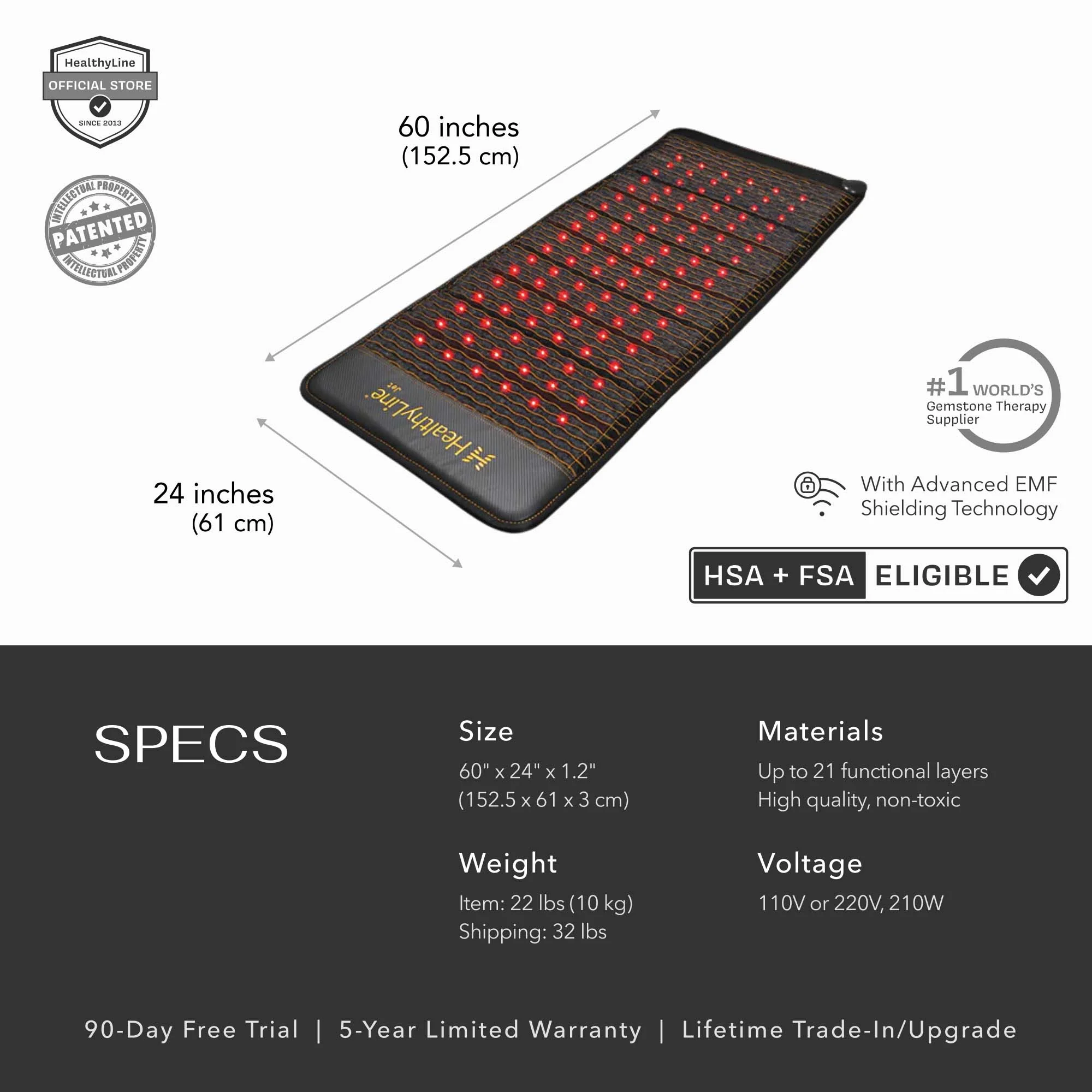 HealthyLine Jet Series | PEMF Infrared Heating Mats - Image 12