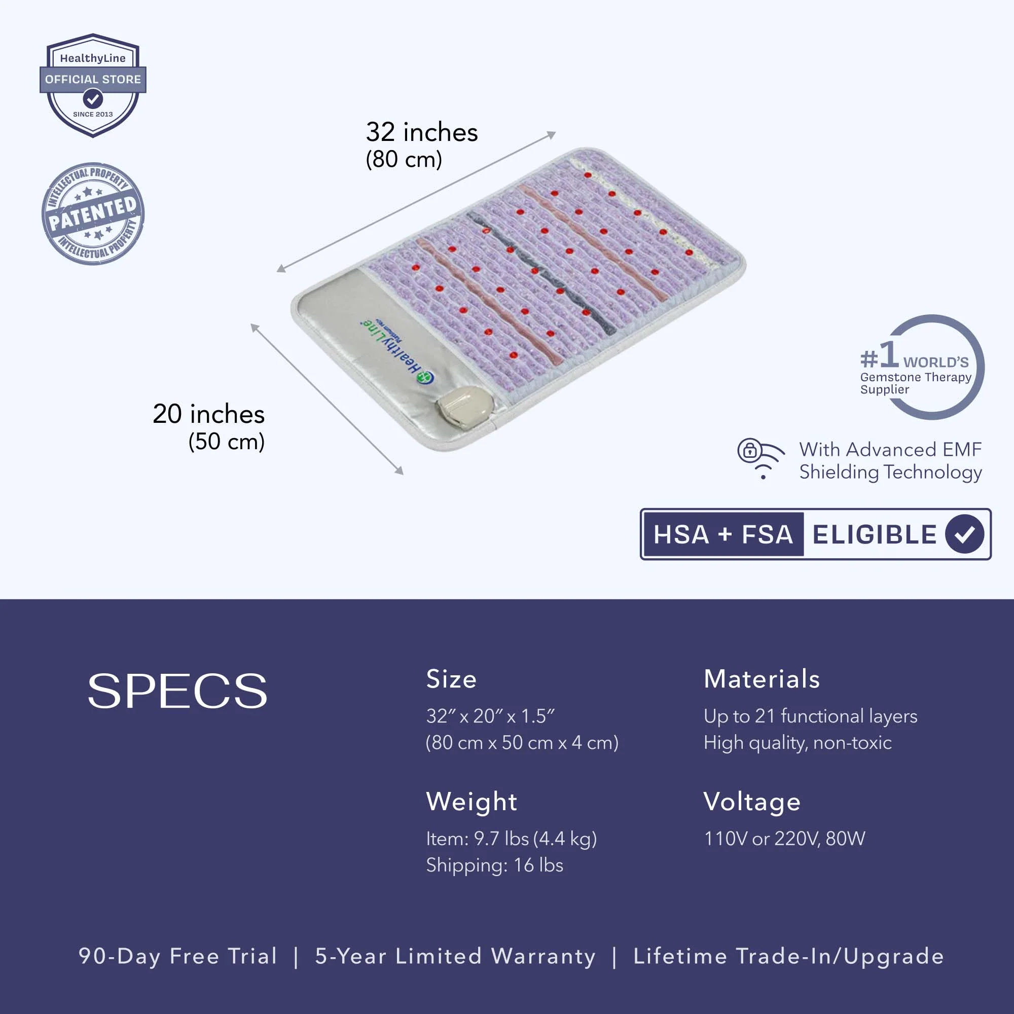 HealthyLine Platinum Series PEMF Infrared Heating Mats - Image 16