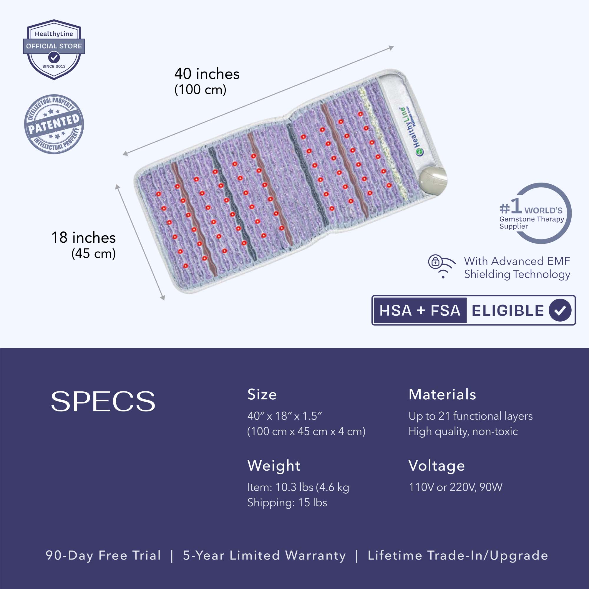 HealthyLine Platinum Series PEMF Infrared Heating Mats - Image 17