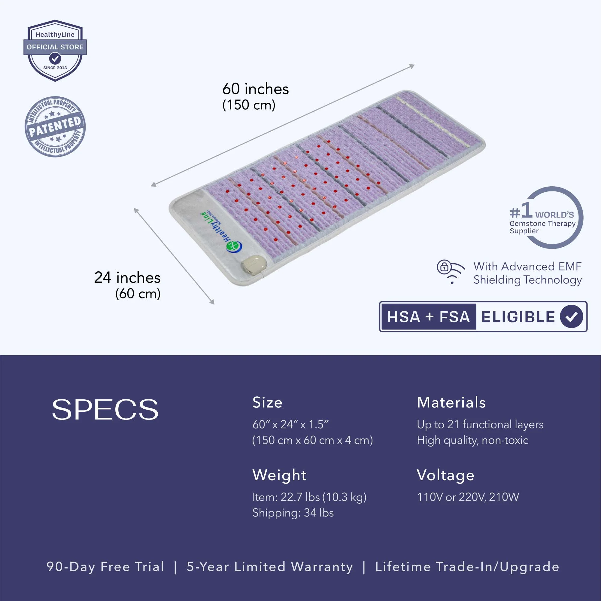 HealthyLine Platinum Series PEMF Infrared Heating Mats - Image 18