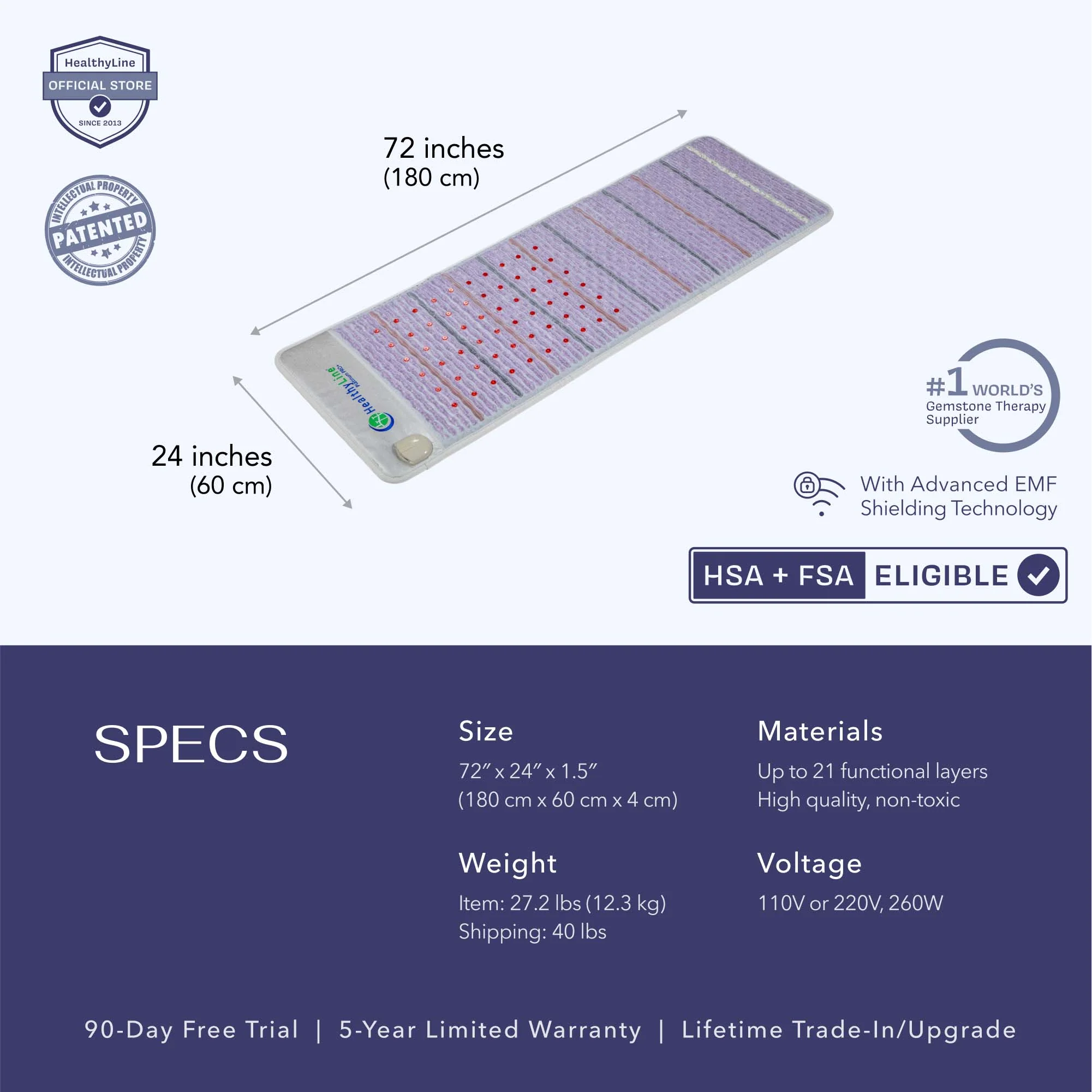 HealthyLine Platinum Series PEMF Infrared Heating Mats - Image 19