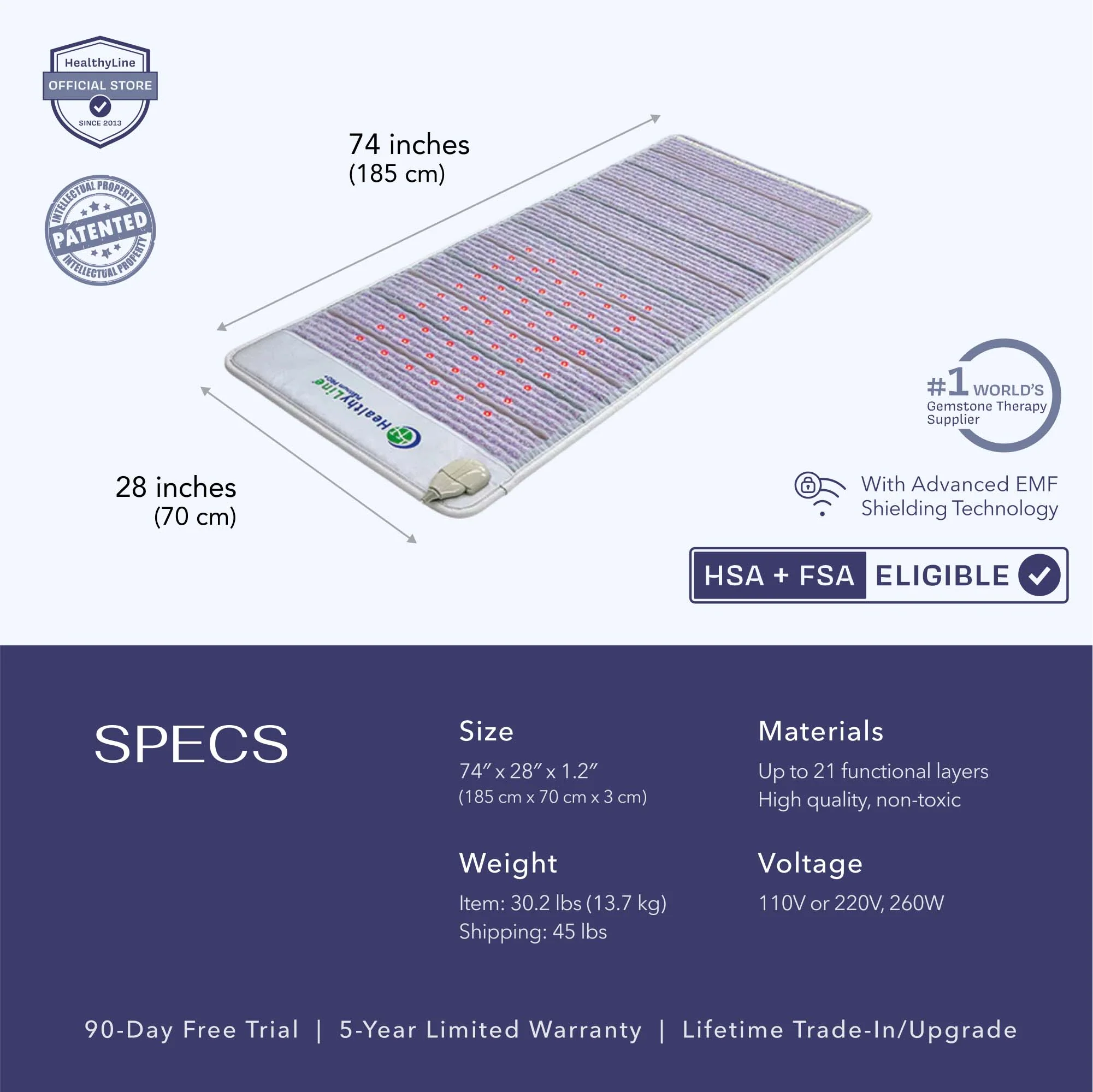 HealthyLine Platinum Series PEMF Infrared Heating Mats - Image 20