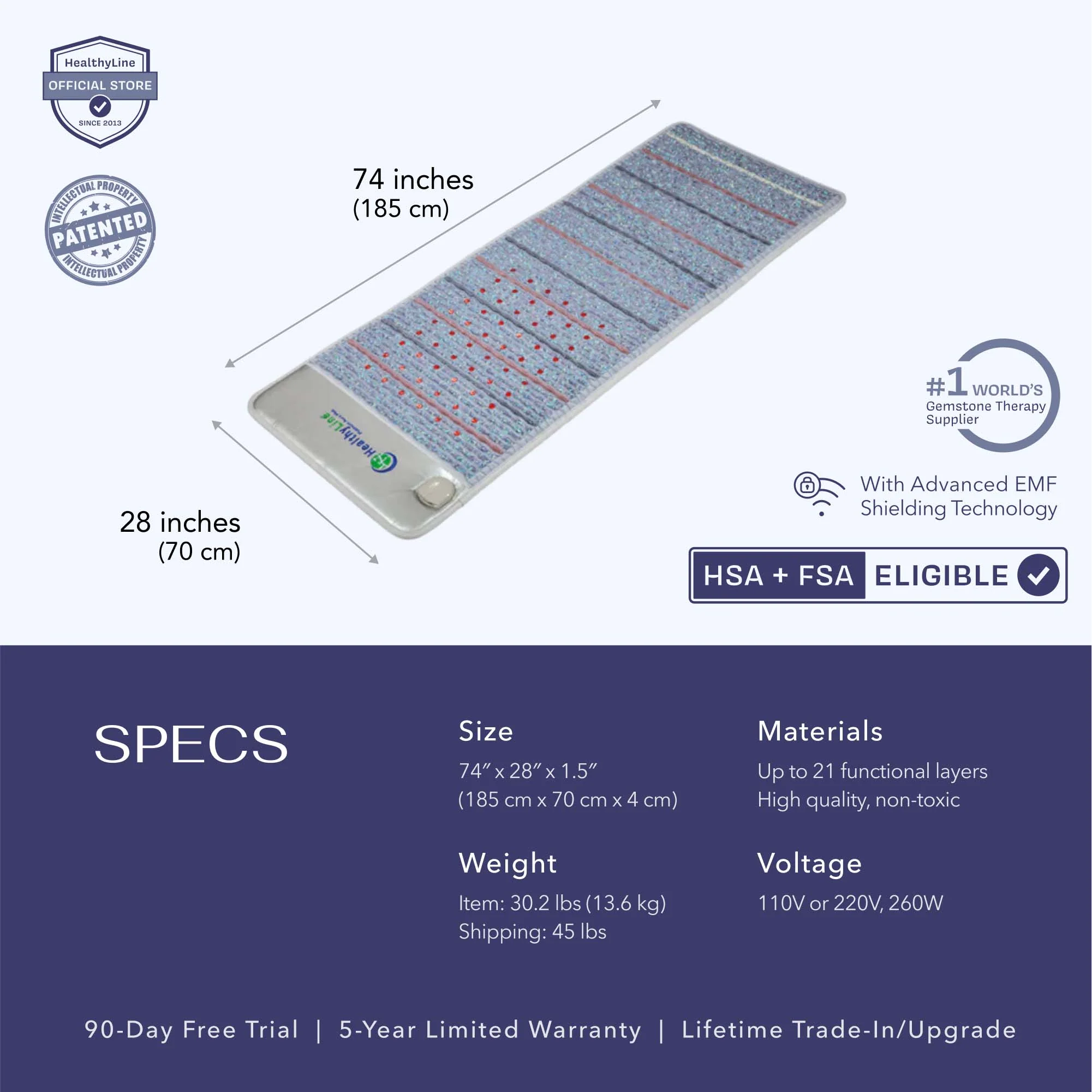 HealthyLine Platinum Series PEMF Infrared Heating Mats - Image 21