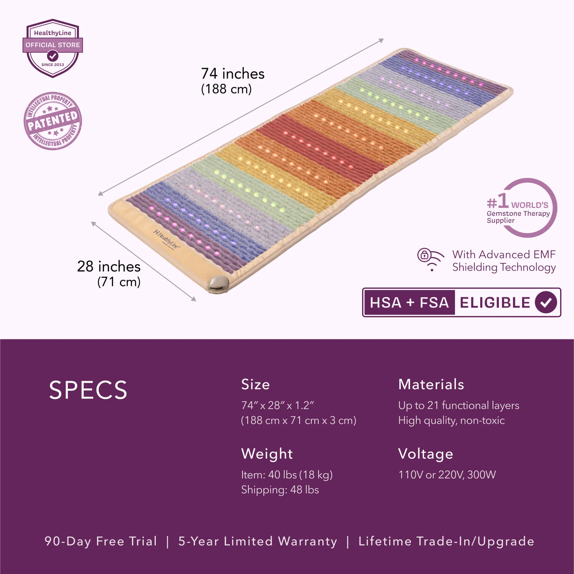 The Rainbow Chakra Series | PEMF Infrared Heating Mats - Image 17