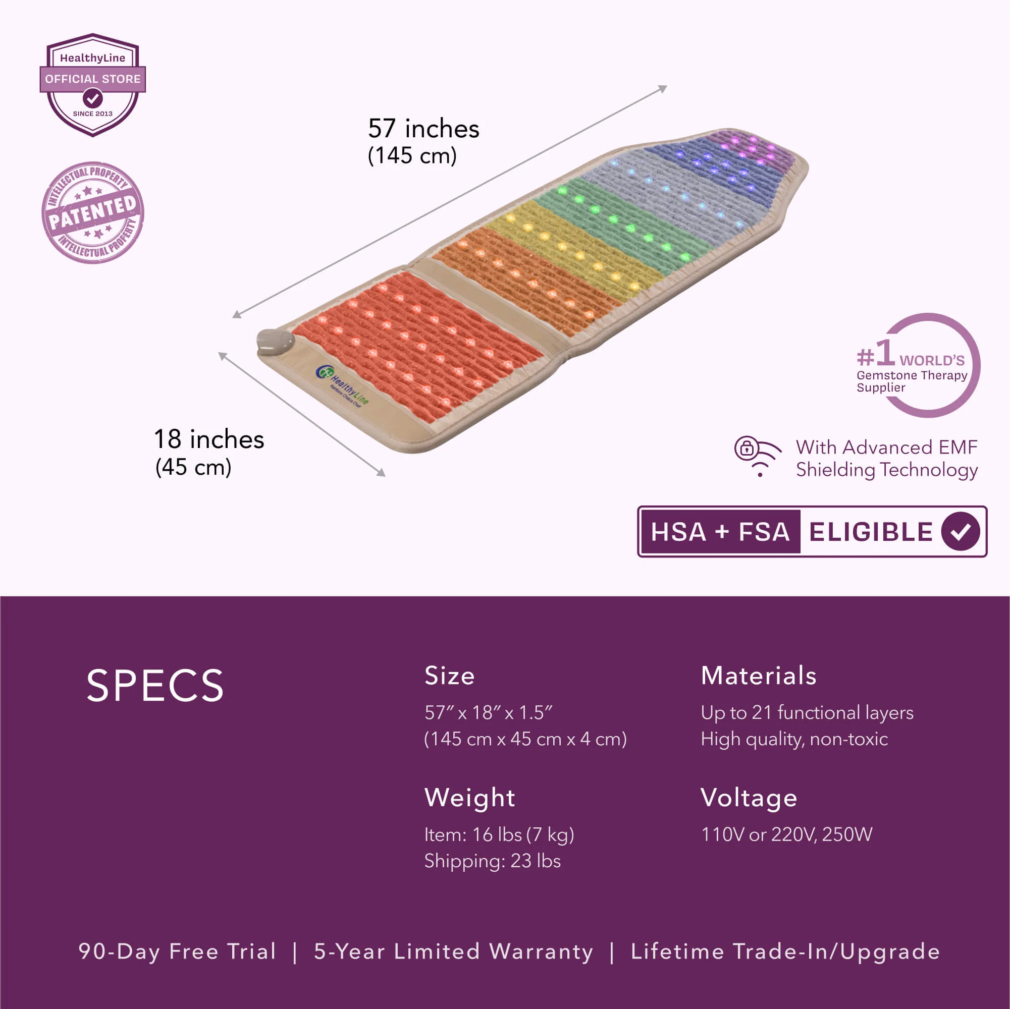 The Rainbow Chakra Series | PEMF Infrared Heating Mats - Image 18