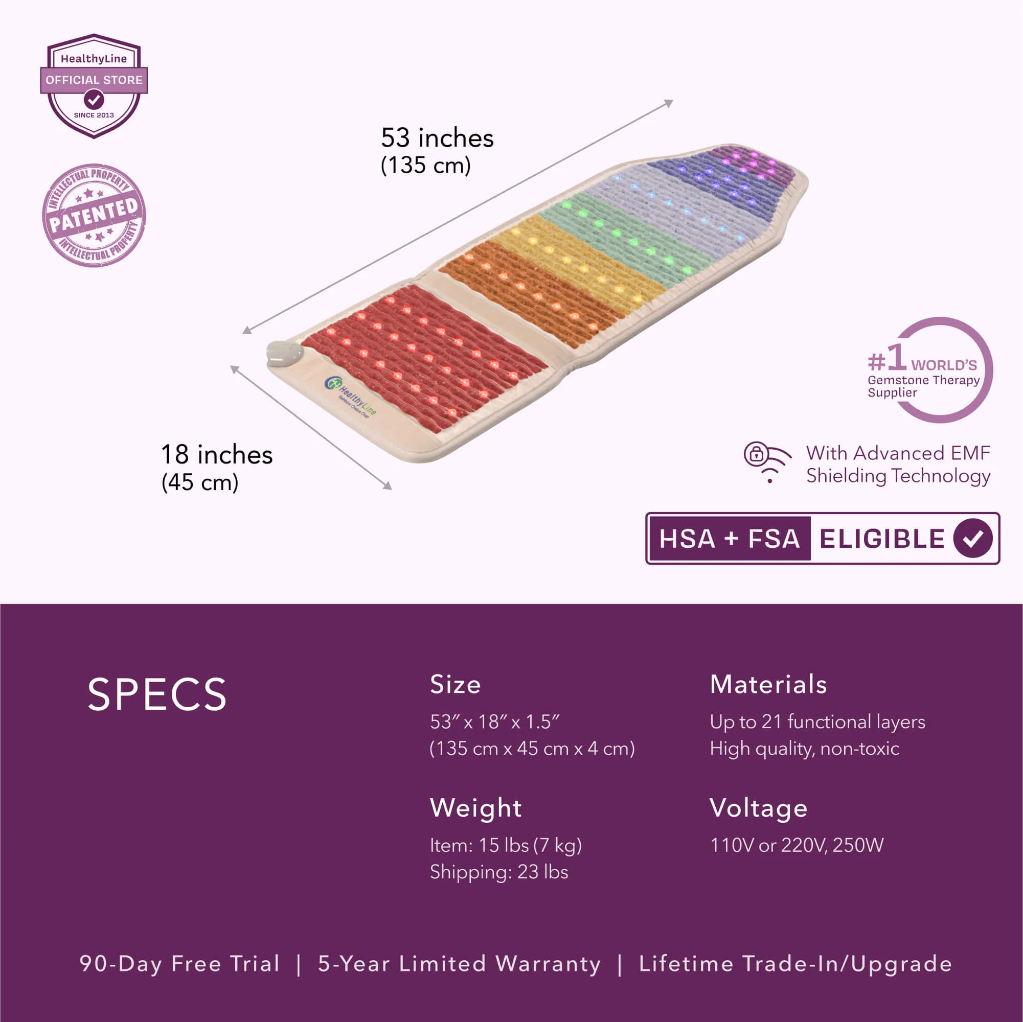 The Rainbow Chakra Series | PEMF Infrared Heating Mats - Image 19