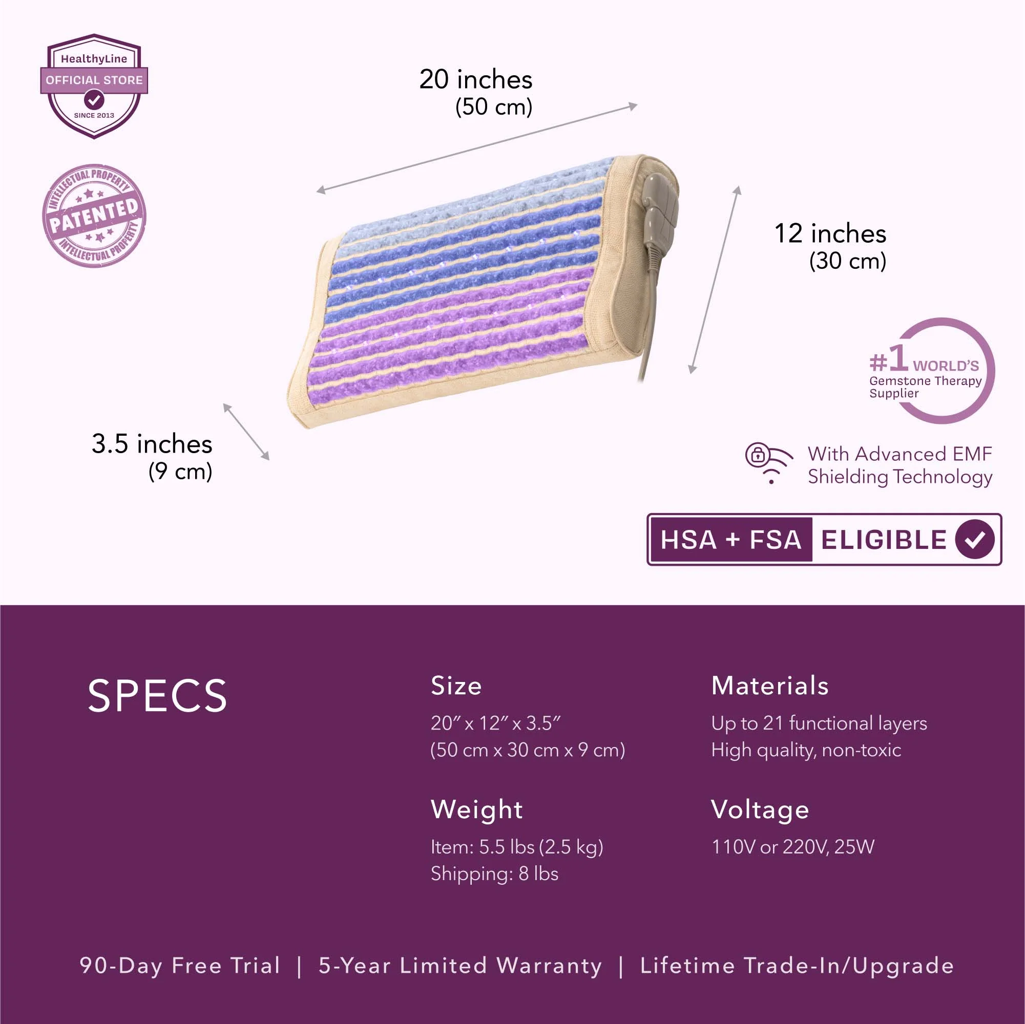 The Rainbow Chakra Series | PEMF Infrared Heating Mats - Image 21