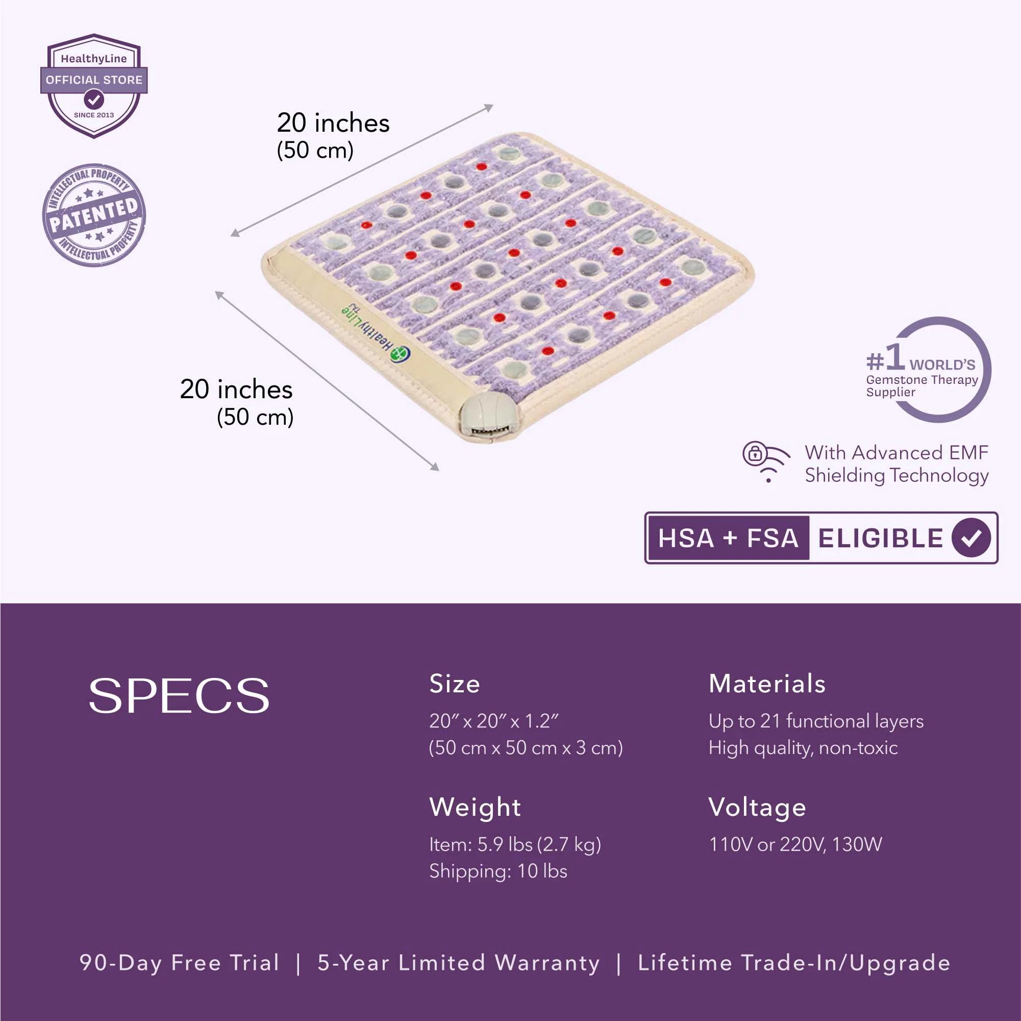 HealthyLine TAJ Series | Best Selling PEMF Infrared Heating Mats - Image 14