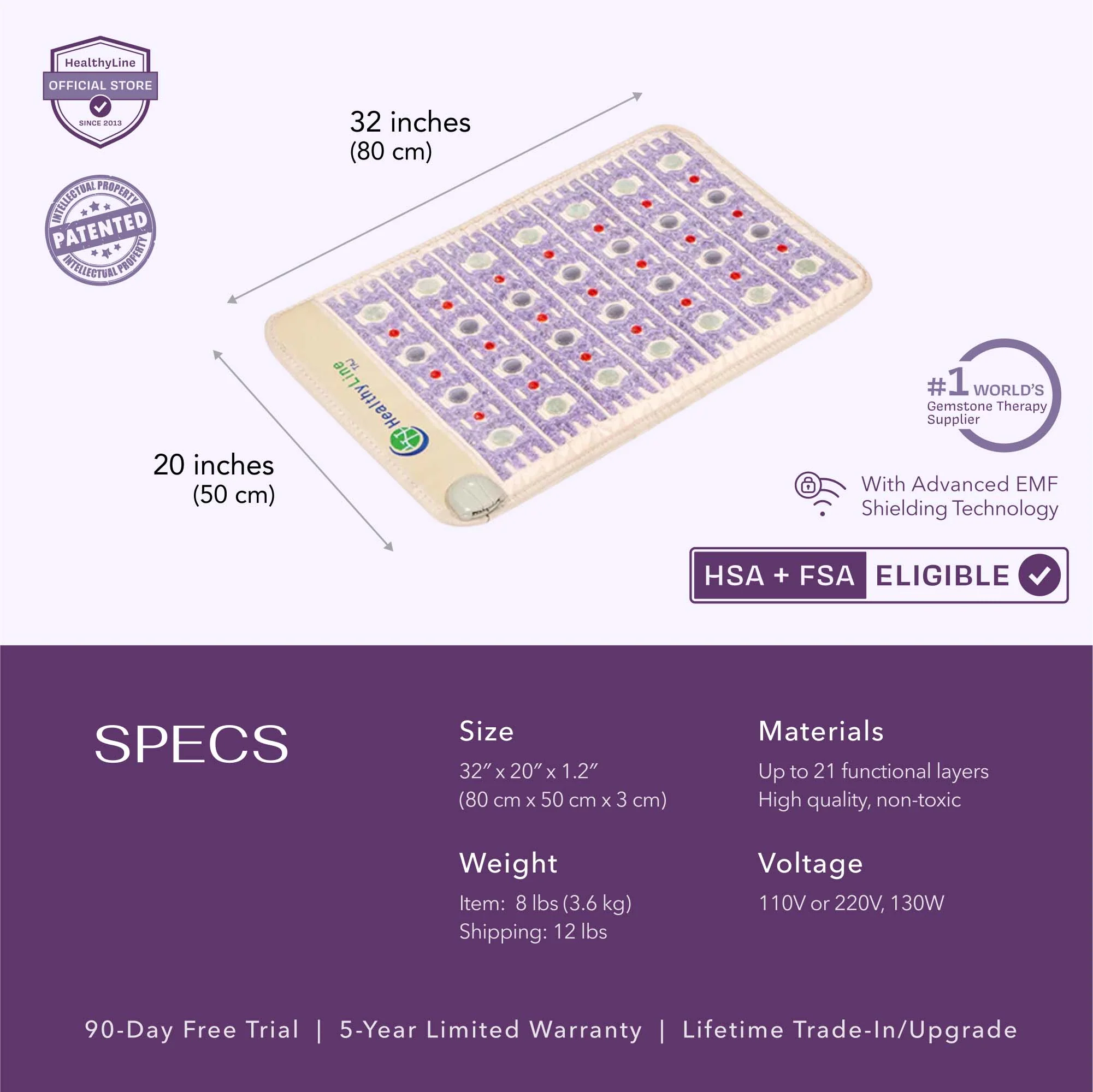 HealthyLine TAJ Series | Best Selling PEMF Infrared Heating Mats - Image 15