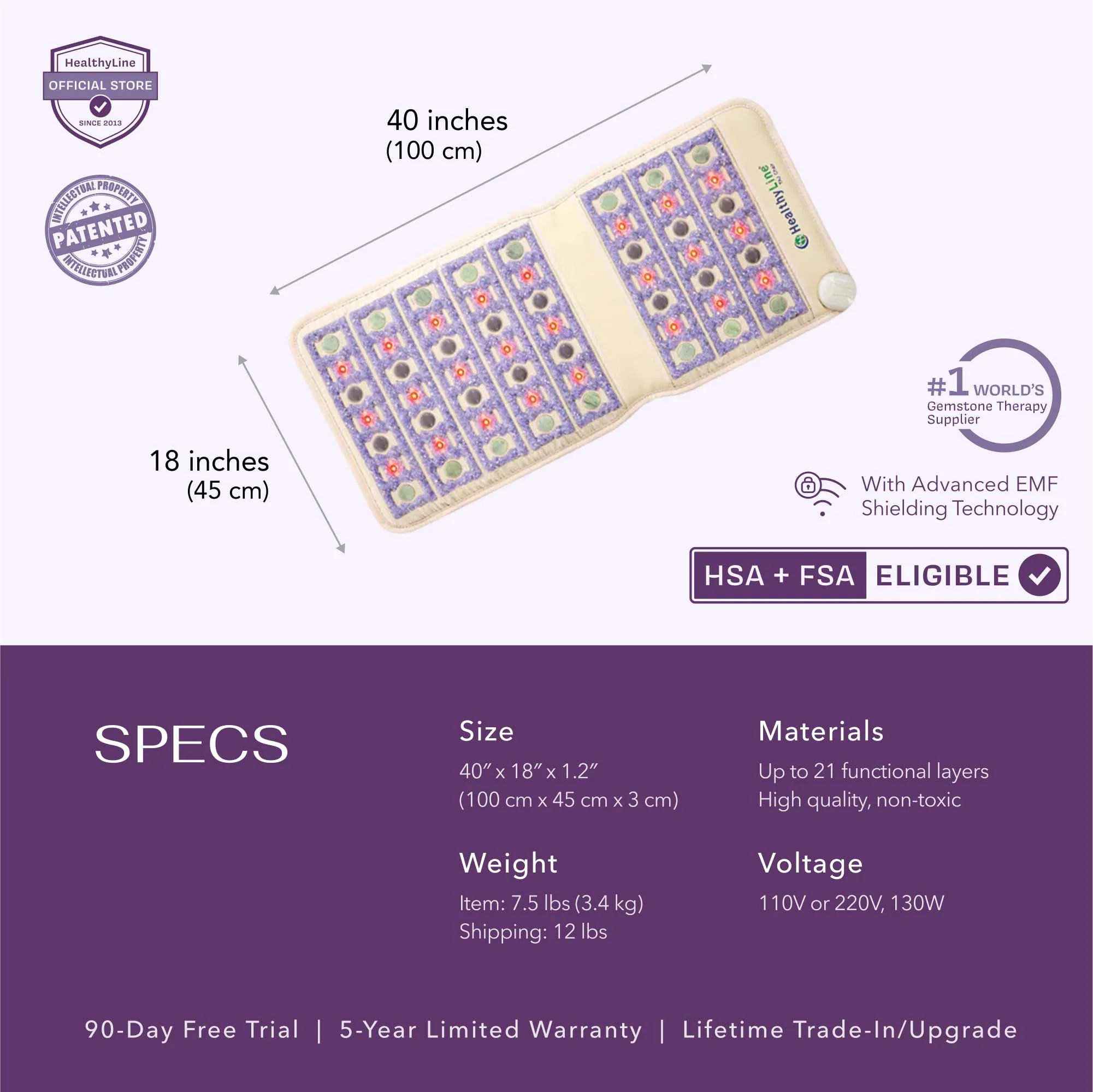 HealthyLine TAJ Series | Best Selling PEMF Infrared Heating Mats - Image 16