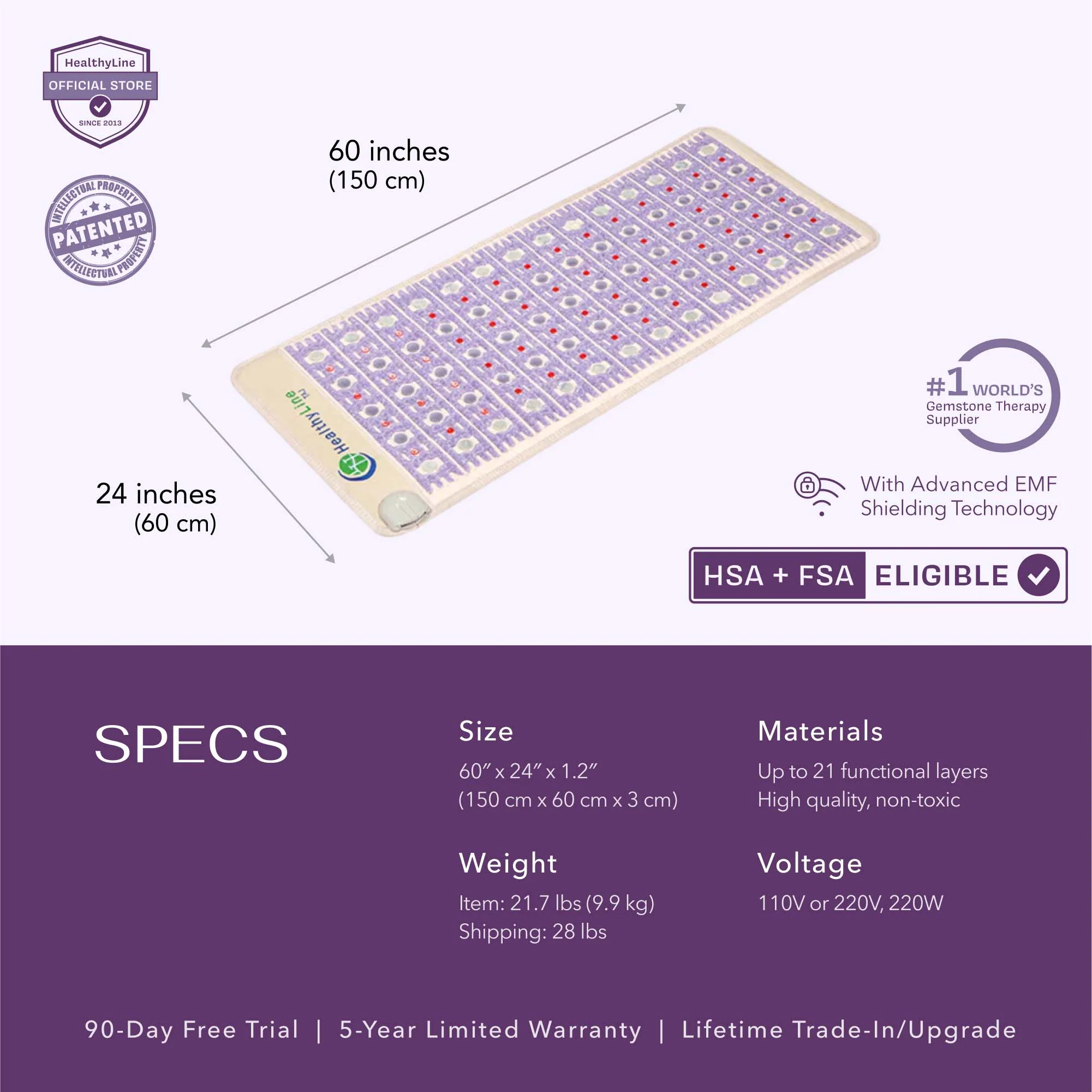 HealthyLine TAJ Series | Best Selling PEMF Infrared Heating Mats - Image 17