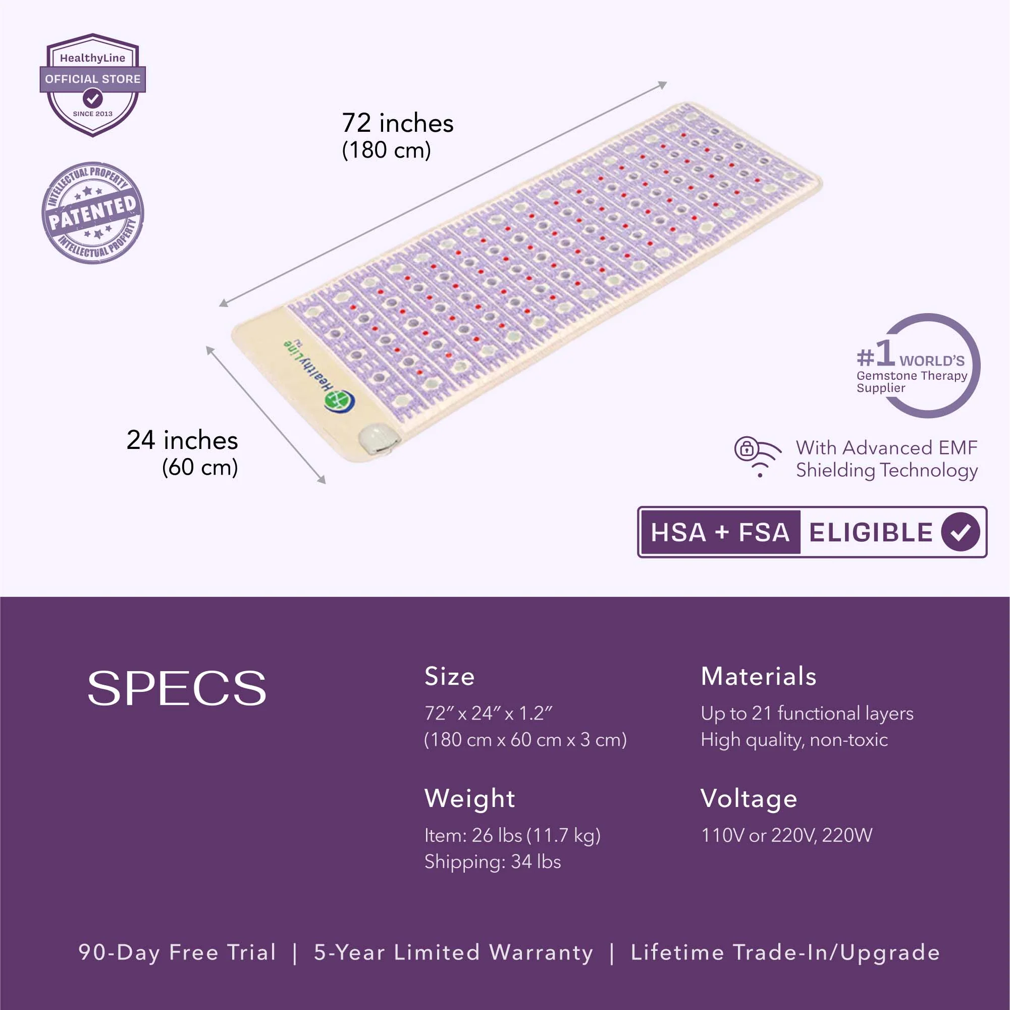 HealthyLine TAJ Series | Best Selling PEMF Infrared Heating Mats - Image 18