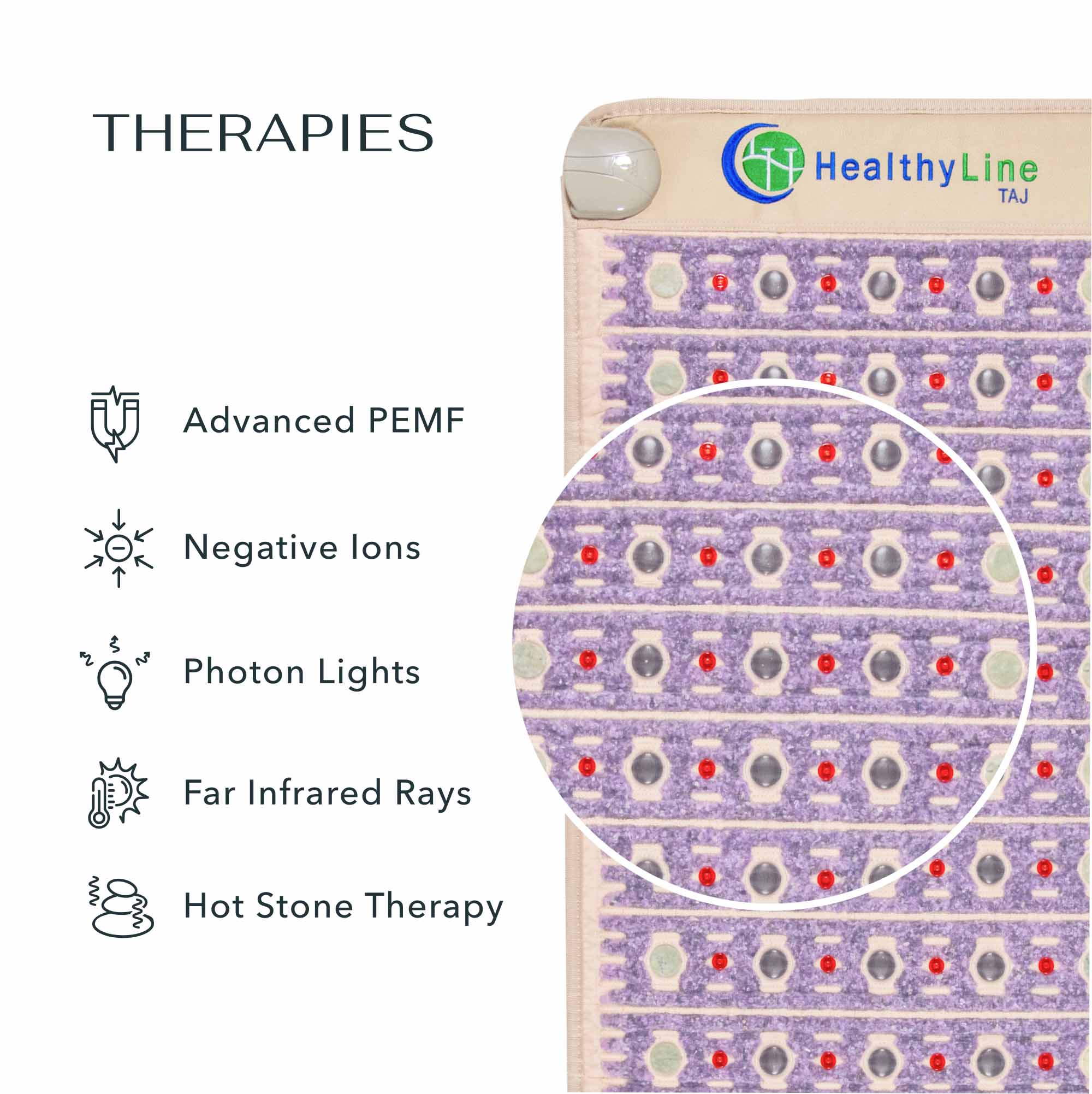 HealthyLine TAJ Series | Best Selling PEMF Infrared Heating Mats - Image 3