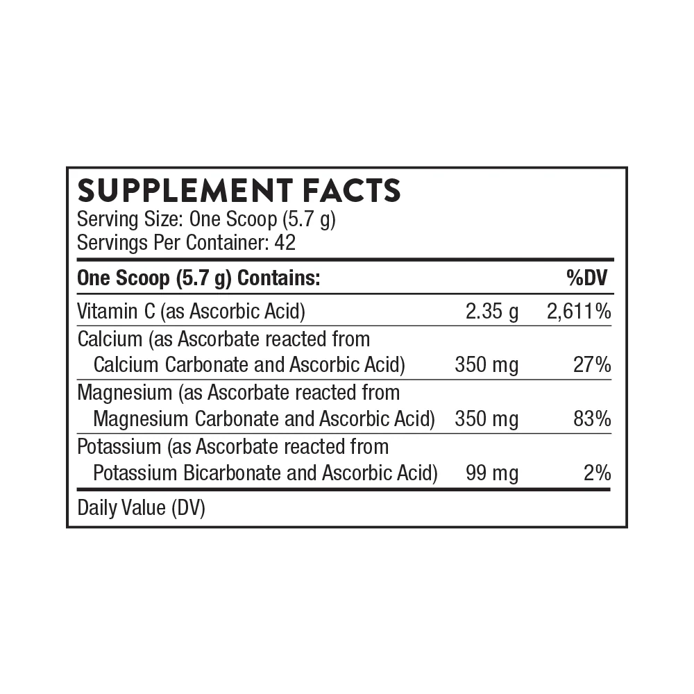 Thorne High Potency Vitamin C (formerly Buffered C Powder) - Image 7